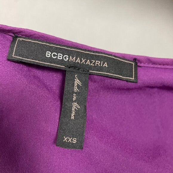 BCBGMAXAZRIA Color Block Dress Arleney Pleated FLAWS Size XXS Women Sleeveless - Picture 7 of 16